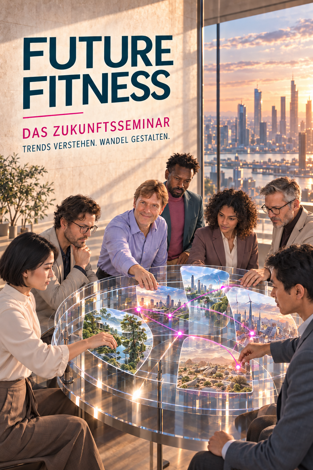 Future Fitness – the future seminar with Helmut-Whitey Kritzinger and an international group at an interactive future table